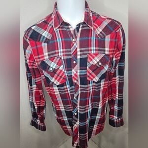 Vintage Roebuck & Co. Boutique Upcycled Button Down Flannel Men's Large